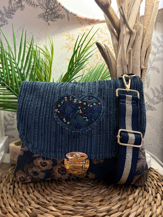 Reservé Laurence Sac à main cœur fleuri