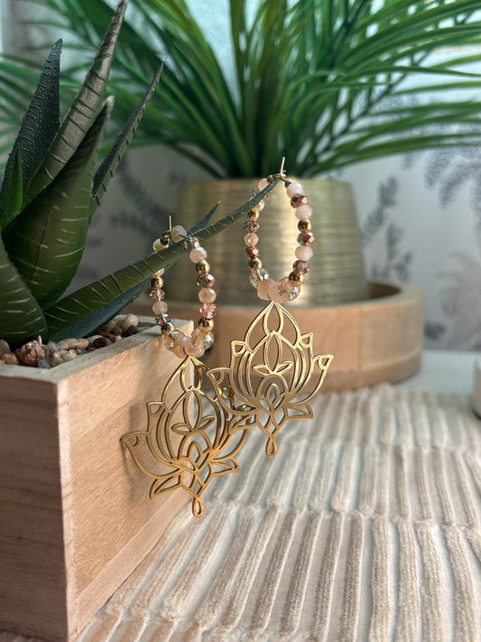 Boucles d’oreilles lotus