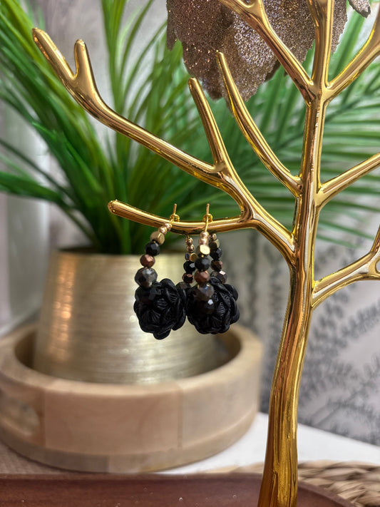 Boucles pivoines noires