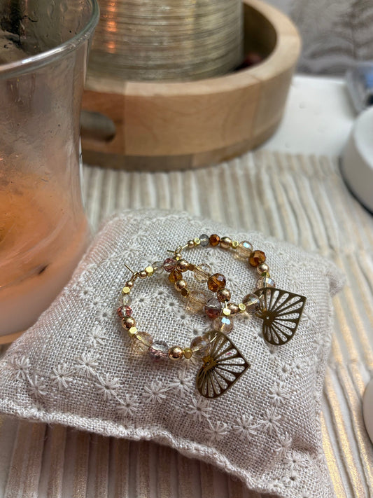 Boucles cœurs dorés