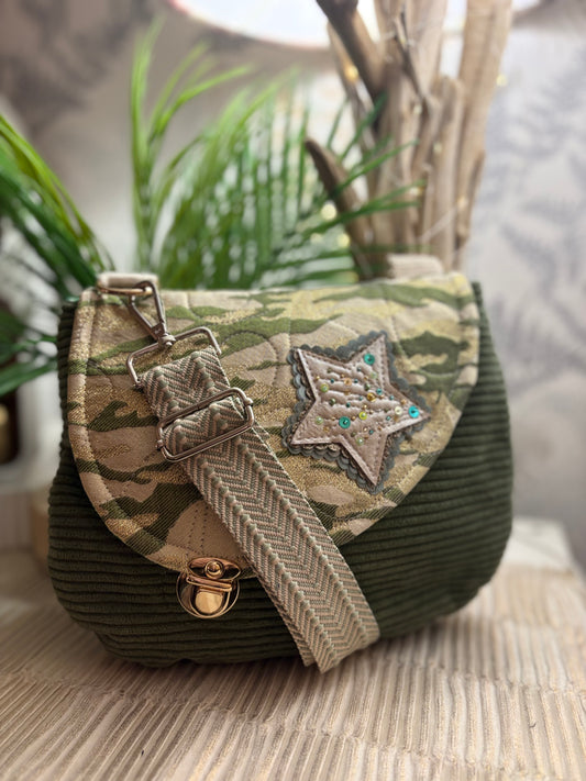 Sac main étoile perlée